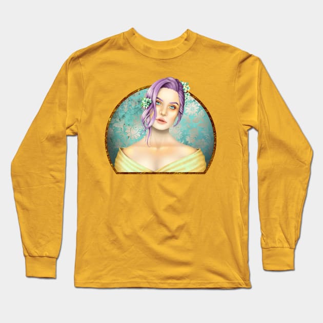 Orange Blossoms Long Sleeve T-Shirt by CatAstropheBoxes